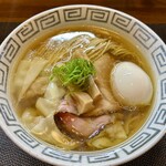 鈴鳴食堂 三番館 - dashi わんたん塩そば+味玉  ¥1100+130