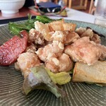 くまもと中央カントリークラブ - 鶏肉と冬野菜のごま酢あえとつくね汁