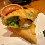 炭焼き大 - 白子と芹の揚げ春巻き 1,078円