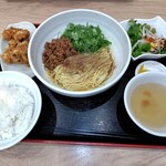 藤椒 - 汁なし担々麺唐揚セット
