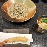 つる亀庵 - もりそば　海老天