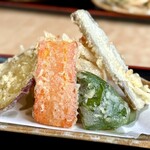 高林坊 - 地元で採れた野菜天ぷら♪あま〜い