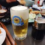 満点とんかつ四季彩 - キリン一番搾り中ジョッキ 660円