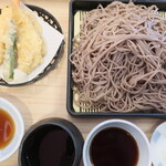 夢庵 - 料理写真:特盛天せいろそば（３玉）＋大盛