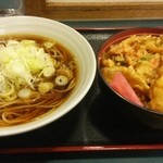 Komorosoba - 満腹天丼セット エビ天一本サービス