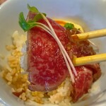 ラーメン家 あかぎ - 大和牛のタタキ丼