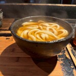 山元麺蔵 - かけうどん（ス一プと麺が美味し過ぎて、具材の入ってないかけうどんを追加で注文した。）