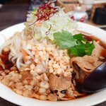 鶏料理 一石二鳥 - 豚蕎屋の次郎 1日分の野菜豚蕎麦