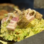 お好み焼きもみじ - (;ﾟДﾟ)(ﾟДﾟ;(ﾟДﾟ;)  油カスをトッピングして正解！！