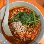 元祖ニュータンタンメン本舗 - 大盛大辛ひき肉ダブル玉子ダブルニラ