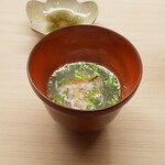 鮨 陸 - ハマグリスープおこげ