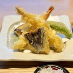 Japanese cuisine Zazen - 海蝦與蔬菜天婦羅冷蕎麥麵