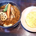 スープカリー専門店 元祖 札幌ドミニカ - 黒チキン200g大辛