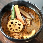 スープカリー専門店 元祖 札幌ドミニカ - 黒チキン200g大辛