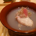 伯雲 - 毛蟹の蓮根饅頭と蛤のお椀