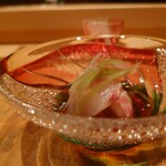 伯雲 - 真鯛と蕗と独活のお浸し