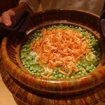 伯雲 - 桜海老とスナップエンドウの土鍋ご飯
