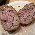 酒場シナトラ - 鴨のメンチカツ(断面)