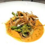 澄 - 【 白子と芽キャベツ、菜の花 】