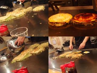 Hiroshima Okonomiyaki Teppanyaki Yuuchan - 目の前で焼かれるお好み焼き達