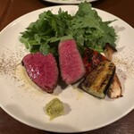 ビストロ カルネジーオ - ランプと肩ロース+春菊サラダ