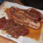 焼肉 牛山道 - ・「味噌牛タン、サムギョプサル」