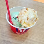 サーティワンアイスクリーム - 料理写真:“ポッピングシャワー”と“キャラメルリボン”