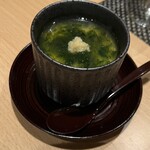 割烹 真 - 牡蠣茶碗蒸し海苔あんかけ