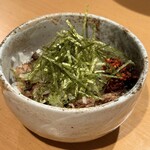 中華そば はな田 - ■炙りチャーシュー丼ニンニク¥350