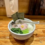 中華そば 満鶏軒 - 特製鴨中華そば、旬の青葉