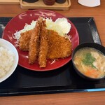 かつや - 料理写真:海老・ロースカツ定食　¥970