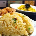 サウスヴィラ - 炒飯つけ麺(￥830)、唐揚げを大2個に変更(￥240)
