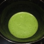 俺のうなぎ - 2014年12月：鰻懐石(\7000+税+サービス料10%)…お抹茶は甘味の少ないすっきりしたものでした