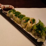 接方来 - 京水菜と海老の湯葉巻