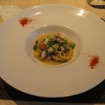 ヒラメ・わかめ・かぶらのペペロンチーノ(2014.03)