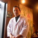 蕎麦打ちの合間の優しい笑顔（許可頂いています）