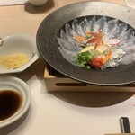 こきゅう 別邸 - フグの薄造り