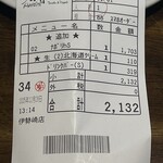 ナポリの食卓 パスタとピッツァ - レシート