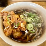 一〇そば - 太蕎麦360円＋ゲソ天200円