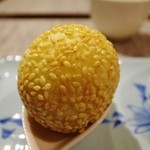 クロモリ - 夜：デザート(ごまだんご栗あん）