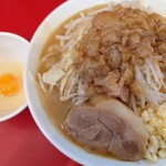 ブタゴリラ - 料理写真:ラーメン小&野菜&あぶら&にんにく&生玉子