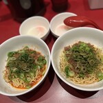 くにまつ＋武蔵坊 - ハーフ&ハーフ（ごはん〜温玉に変更）