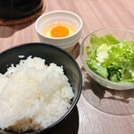 肉屋のハンバーグと炊きたての米 - 肉屋のハンバーグ&ハラミステーキ 1,400円