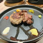 肉屋のハンバーグと炊きたての米 - 肉屋のハンバーグ&ハラミステーキ 1,400円