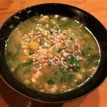 日本料理 たかむら - 椀物：根室のバフン雲丹・海老・セリ・豆腐仕立て・京都の五色あられ