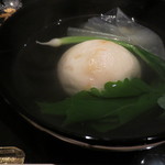 日本料理 晴山 - ホタテの真丈です。お出汁も相変わらず素晴らしい。