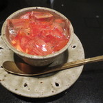 日本料理 晴山 - デザートです。はちみつのゼリーの下には・・・