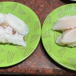 回転寿司根室花まる - たこあしと北海たこ頭