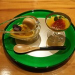 오오타니 - 甘物：焼きいもと柿チーズ最中、和三盆プリン