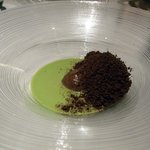 アキュイール - クレームショコラ　ピスタチオのスープ